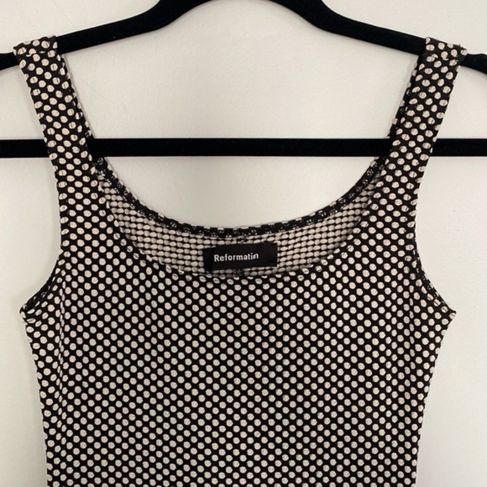 Reformation Jem Midi Sheath Dress Polka Dot size Small - Picture 7 of 8